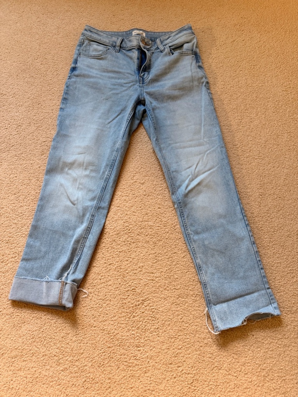 Maurices Light Wash Cropped Boyfriend Jeans